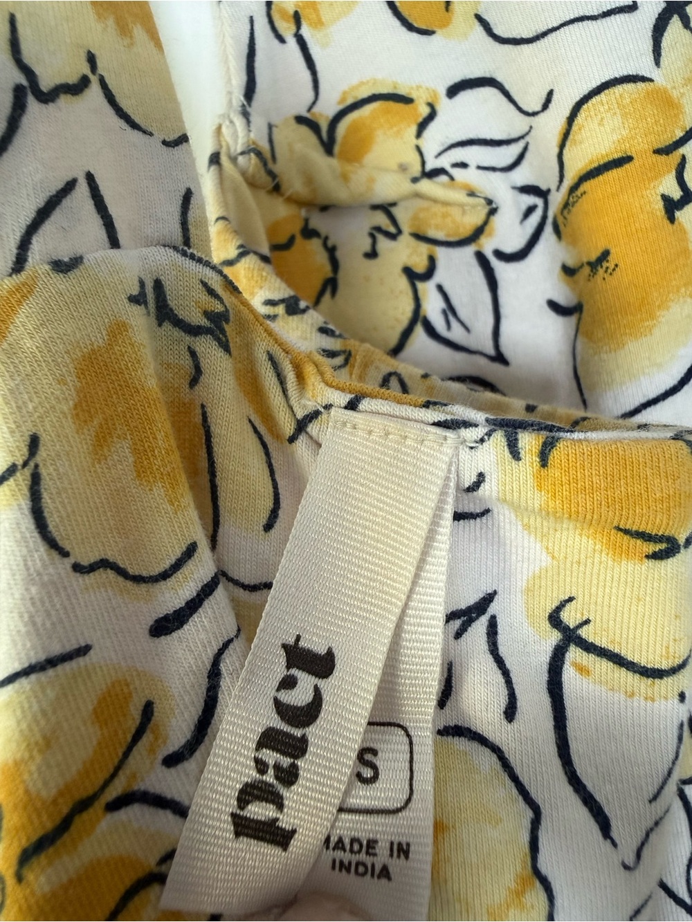 Pact Reverie Jolene Yellow Floral Tie Back Dress Cottagecore Coquette Vacation - Picture 6 of 11